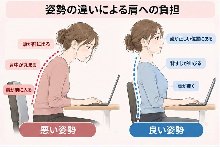 呼吸の深さと肩まわりの筋肉の関係（浅い呼吸と深い呼吸の違いと肩こりへの影響）